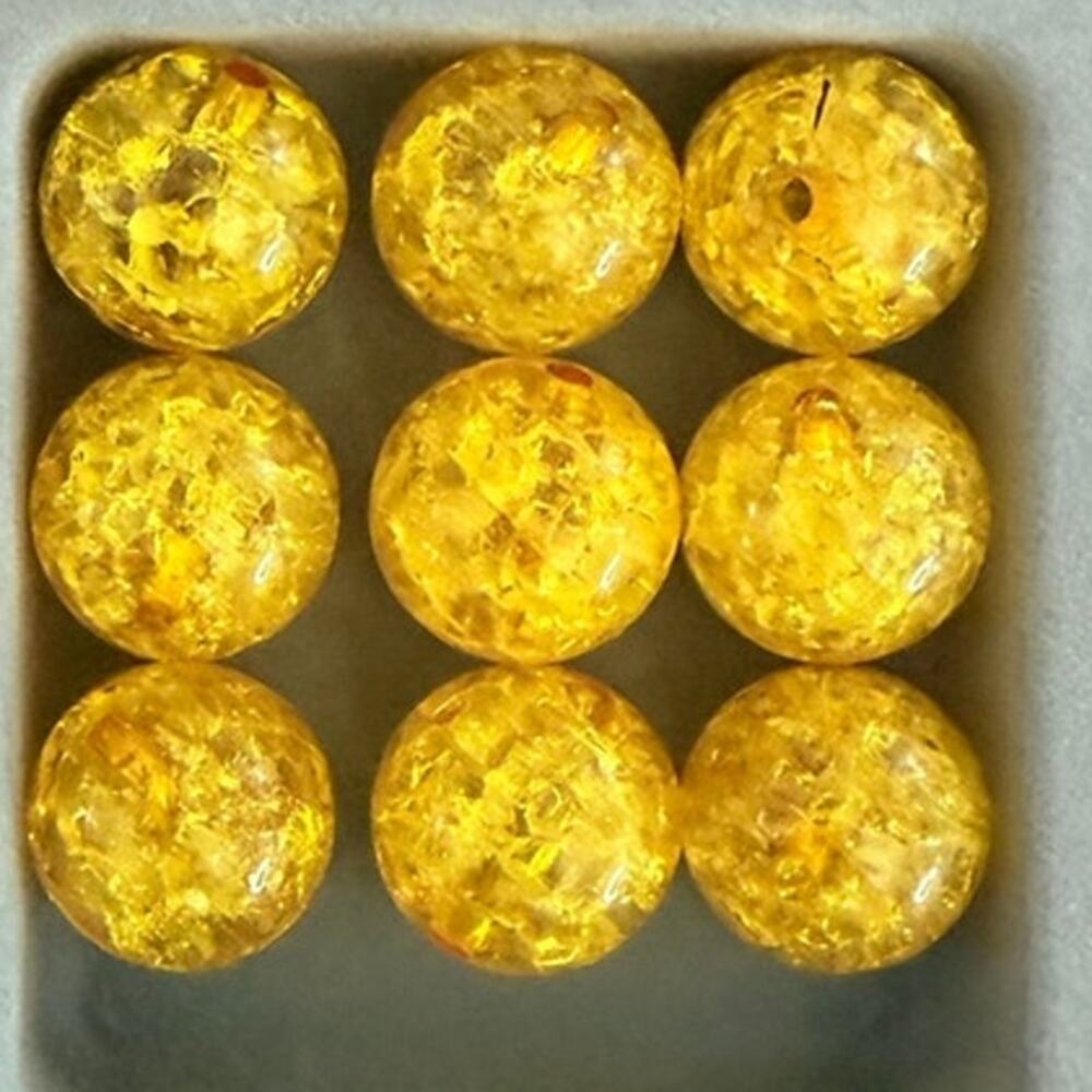 #8142 -  5-piece pack of cracked glass beads in the color shown above - 16mm